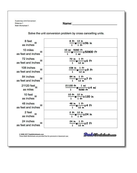 20 Customary Unit Conversion Worksheet | Worksheet From Home
